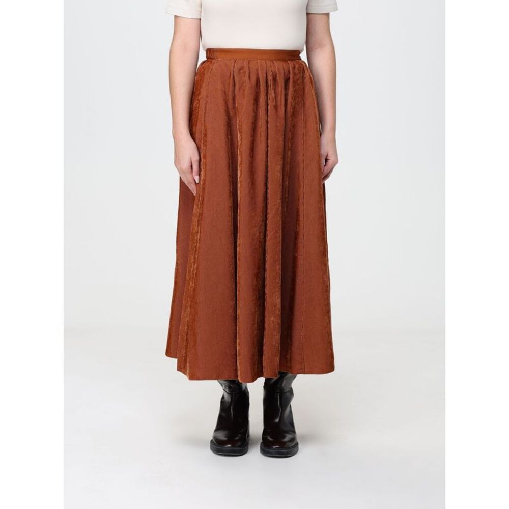 Forte Forte Women Forte Forte High-Waisted Ribbed Velvet A-Line Midi Skirt